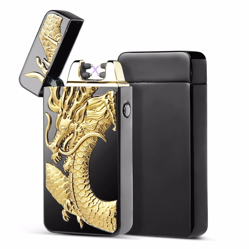 Dual Arc USB Lighters Metal Rechargeable Flameless Electric Lighter for Men Windproof Cigar Cigarette Plasma Lighter Electronic
Dual Arc USB Lighters Metal Rechargeable Flameless Electric Lighter for Men Windproof Cigar Cigarette Plasma Lighter Electronic