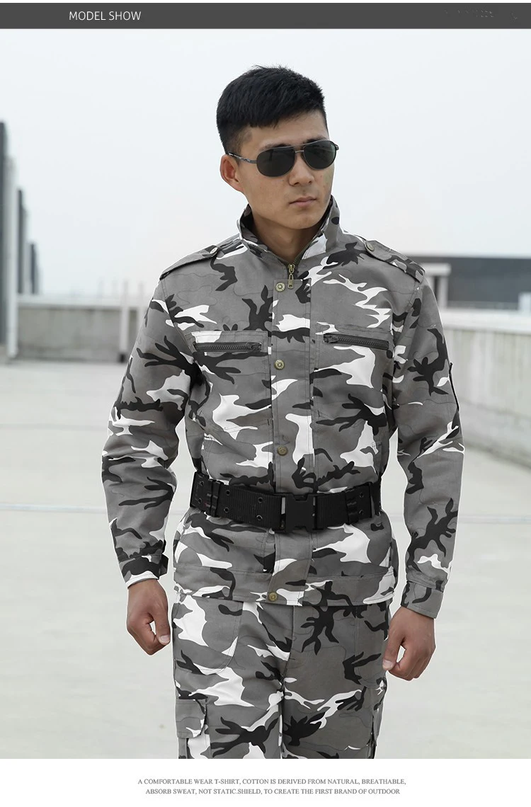 Men's Hunting Clothes Snow Camouflage Suits Outfit US Army Uniforms Military Tactical Combat Clothing Set Multicam Jacket Pants 10