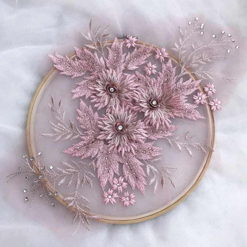 1Pc Beaded Bridal Lace Applique Embroidery Sewing Applique 3D Flowers Wedding Motif Black Navy 39x27cm
1Pc Beaded Bridal Lace Applique Embroidery Sewing Applique 3D Flowers Wedding Motif Black Navy 39x27cm