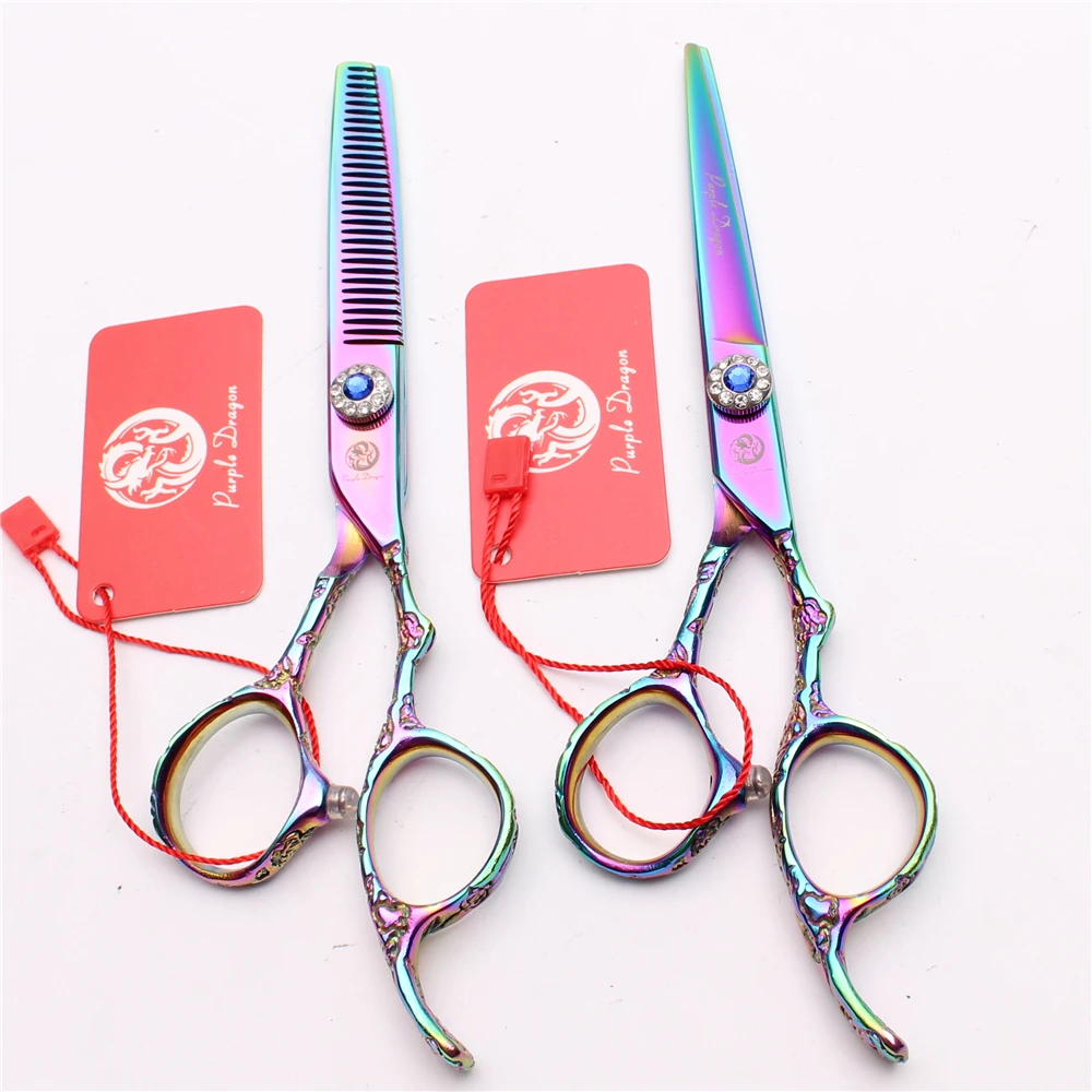 5.5In. 16cm JP 440C Purple Dragon Multi-color Professional Hair Scissors Polishing Hair Cutting Scissors Thinning Scissors
5.5In. 16cm JP 440C Purple Dragon Multi-color Professional Hair Scissors Polishing Hair Cutting Scissors Thinning Scissors