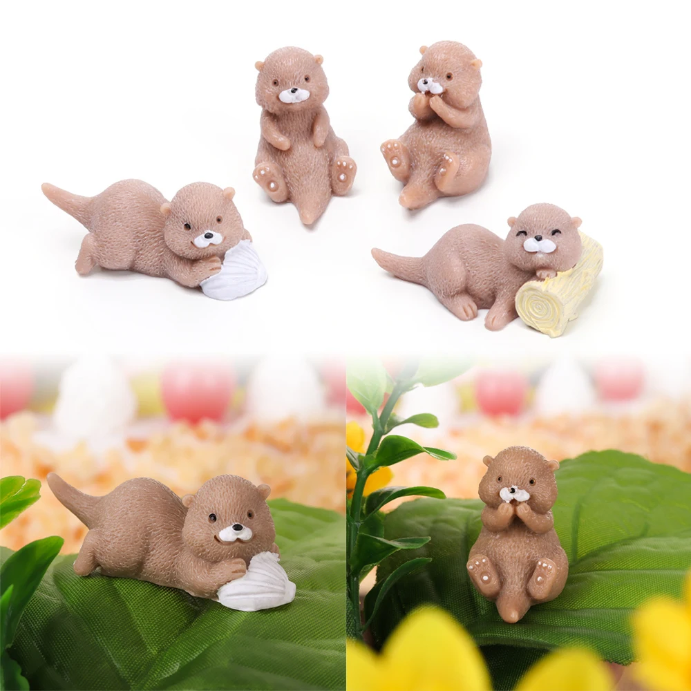 1//4Pcs Cute Scarf Dog Puppy Miniature Doll Model Landscape Furnishing Home Soft