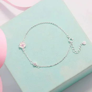 Korean S925 Silver Color Literary Cherry Women's 925 Bracelet Pink Hand Jewelry pulseira feminina Bizuteria Bracelets Gemstone
Korean S925 Silver Color Literary Cherry Women's 925 Bracelet Pink Hand Jewelry pulseira feminina Bizuteria Bracelets Gemstone