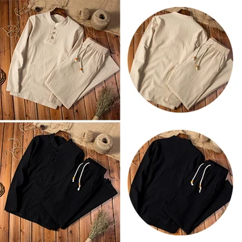 2019 New Long Sleeved T shirts Chinese Wind Cotton Men's Sportswear Large Size Trousers 
2019 New Long Sleeved T shirts Chinese Wind Cotton Men's Sportswear Large Size Trousers