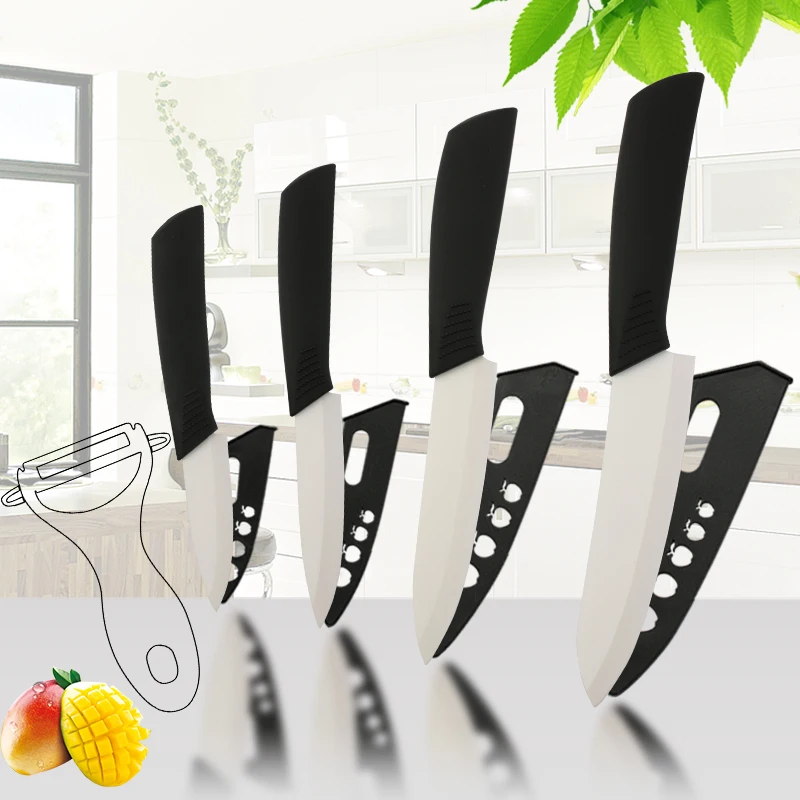 Ceramic Knife Set 3 4 5 inch + 6 inch Kitchen Knives +Peeler Chef Paring Fruit Vegetable Utility Slicer Knife Sharp Blade
Ceramic Knife Set 3 4 5 inch + 6 inch Kitchen Knives +Peeler Chef Paring Fruit Vegetable Utility Slicer Knife Sharp Blade