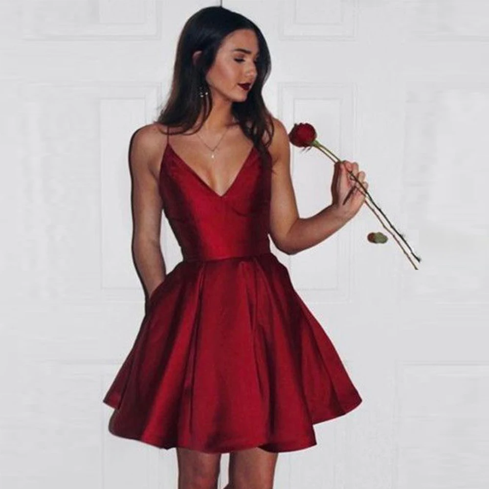 Bbonlinedress Sexy Mini Short Dress V neck Homecoming Dress 2019 Spaghetti Short Prom Dress Red color Formal Short Party Dress
Bbonlinedress Sexy Mini Short Dress V neck Homecoming Dress 2019 Spaghetti Short Prom Dress Red color Formal Short Party Dress