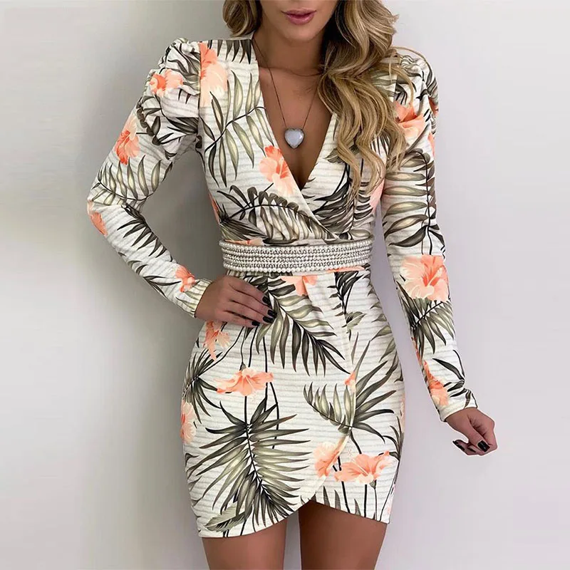 Botanical Print Long Sleeve Irregular Dress Women Sexy V Neck Party Dress Autumn 2019 Elegant Bodycon Fomal Dresses Vestidos
Botanical Print Long Sleeve Irregular Dress Women Sexy V Neck Party Dress Autumn 2019 Elegant Bodycon Fomal Dresses Vestidos