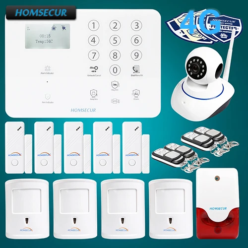 HOMSECUR Wireless&wired 4G LCD Home House Alarm System+PIR+5*Door Sensor GA01-4G-W
HOMSECUR Wireless&wired 4G LCD Home House Alarm System+PIR+5*Door Sensor GA01-4G-W