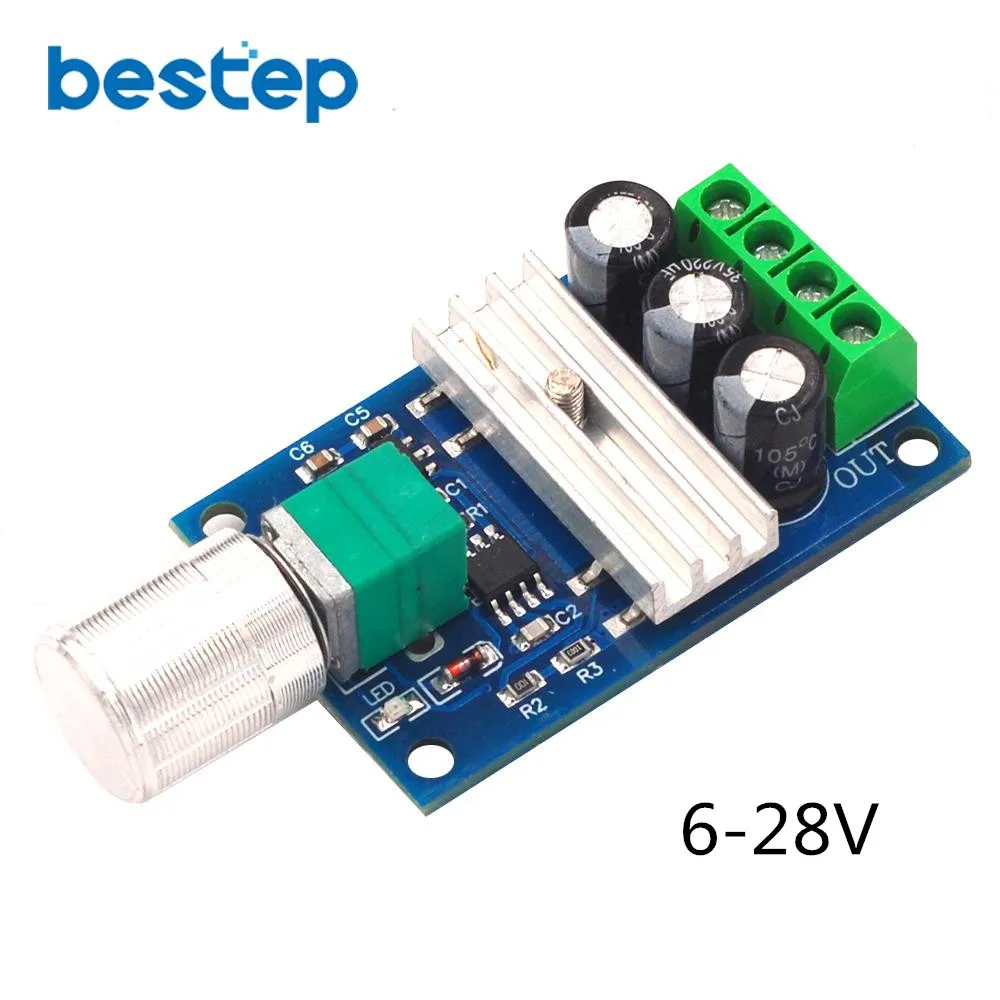 DC 6V 12V 24V 28VDC 3A 80W PWM Motor Speed Controller Regulator Adjustable Variable Speed Control
DC 6V 12V 24V 28VDC 3A 80W PWM Motor Speed Controller Regulator Adjustable Variable Speed Control