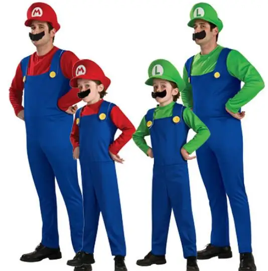 Super Mario Cosplay Costumes Children family Funy Luigi Bros Plumber Purim Costume Fancy Dress Christmas party
Super Mario Cosplay Costumes Children family Funy Luigi Bros Plumber Purim Costume Fancy Dress Christmas party