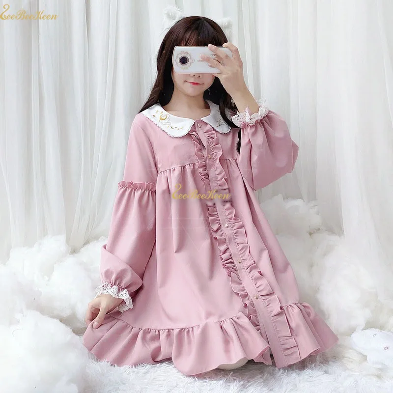 Cute Girls Sweet Lolita Dress Cosplay Costume Women Halloween Cosplay Christmas Holiday Party Uniform Pink Lolita Princess Dress
Cute Girls Sweet Lolita Dress Cosplay Costume Women Halloween Cosplay Christmas Holiday Party Uniform Pink Lolita Princess Dress