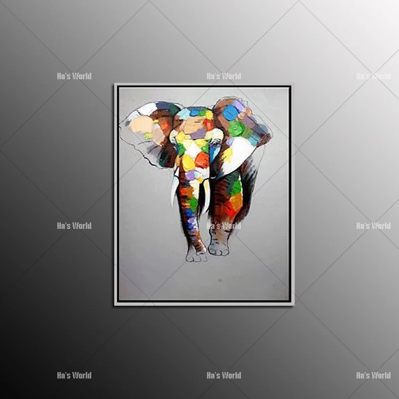 Colorful Elephant Oil Painting Hand Painted Modern Animal Decorative Pictures On the Wall for Kid's Room Unframed Wall Art
Colorful Elephant Oil Painting Hand Painted Modern Animal Decorative Pictures On the Wall for Kid's Room Unframed Wall Art