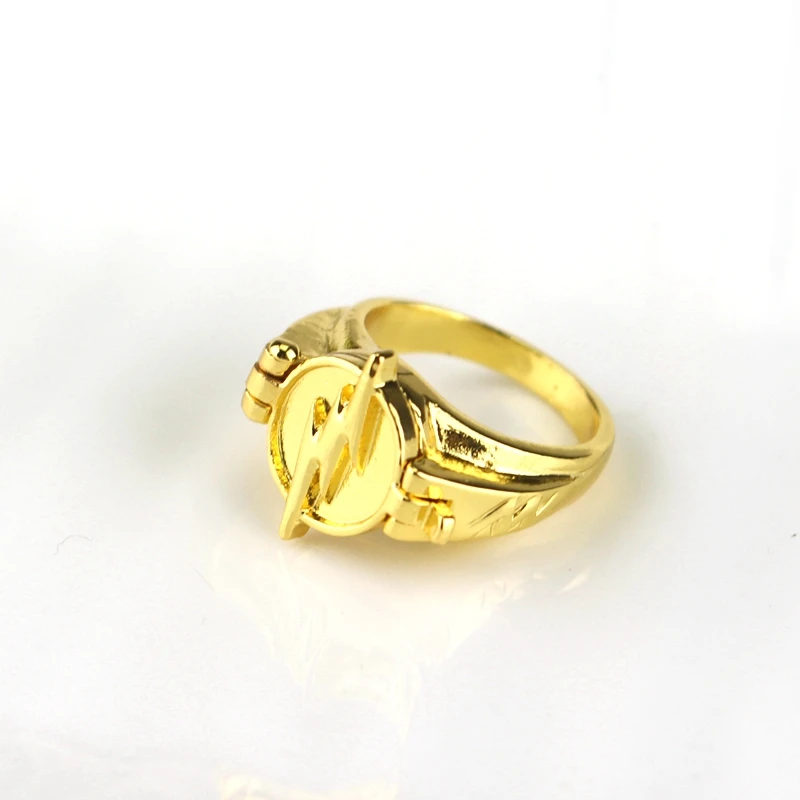 Newest Jewelry Superhero The Flash Ring Can Open Cover Lightning Logo Gold Rings Size 7~12 For Men And Women
Newest Jewelry Superhero The Flash Ring Can Open Cover Lightning Logo Gold Rings Size 7~12 For Men And Women