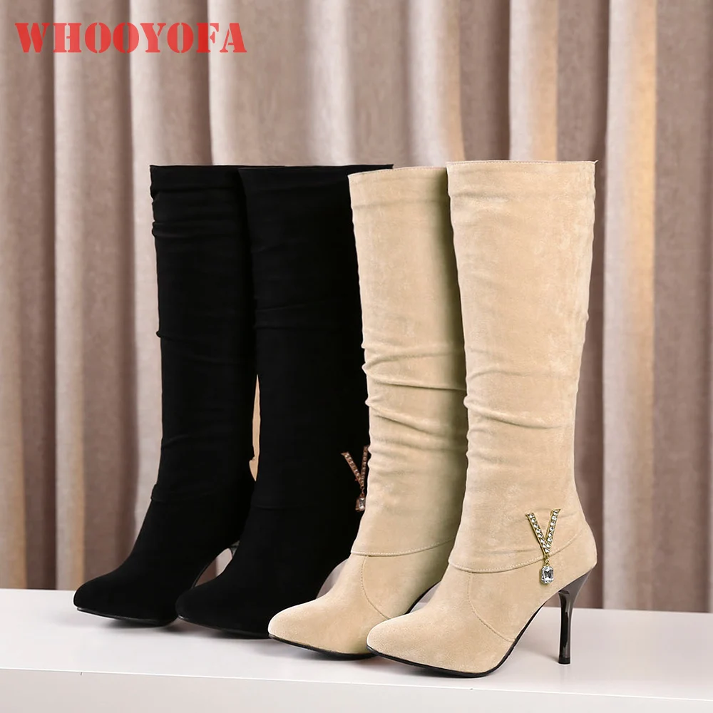 Hot Brand New Winter Vogue Beige Black Women Knee High Boots Round Toe Stiletto High Heels Lady Shoes WD838 Plus Big Size 10 43
Hot Brand New Winter Vogue Beige Black Women Knee High Boots Round Toe Stiletto High Heels Lady Shoes WD838 Plus Big Size 10 43