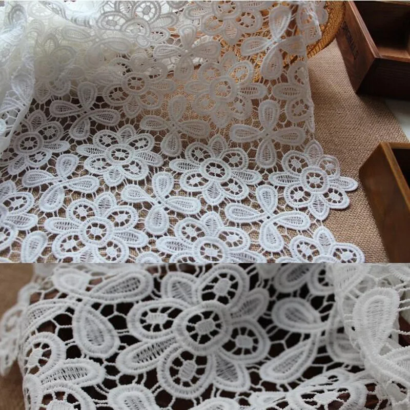 Wholesale and retail Unique Net white flower Cotton embroidered lace guipure fabric for party women dress DIY
Wholesale and retail Unique Net white flower Cotton embroidered lace guipure fabric for party women dress DIY