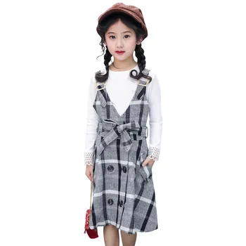 Summer Spring Clothing Set For Girls Teenagers 5 6 7 8 9 10 11 12 13 Years Kids White Shirt + Plaid Dress
Summer Spring Clothing Set For Girls Teenagers 5 6 7 8 9 10 11 12 13 Years Kids White Shirt + Plaid Dress