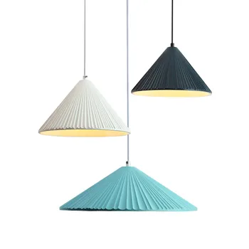 Nordic Post modern resin pendant lights restaurant bar creative colorful Umbrella bedside simple macarons LED lighting fixture
Nordic Post modern resin pendant lights restaurant bar creative colorful Umbrella bedside simple macarons LED lighting fixture