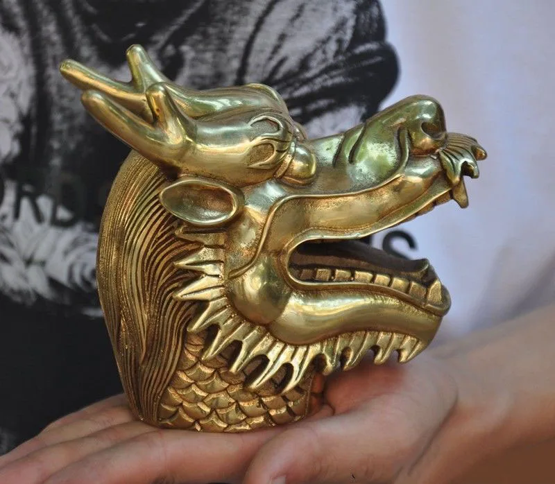 wedding decoration China brass Feng Shui auspicious Dragons Loong Dragon head Zodiac animal statue
wedding decoration China brass Feng Shui auspicious Dragons Loong Dragon head Zodiac animal statue