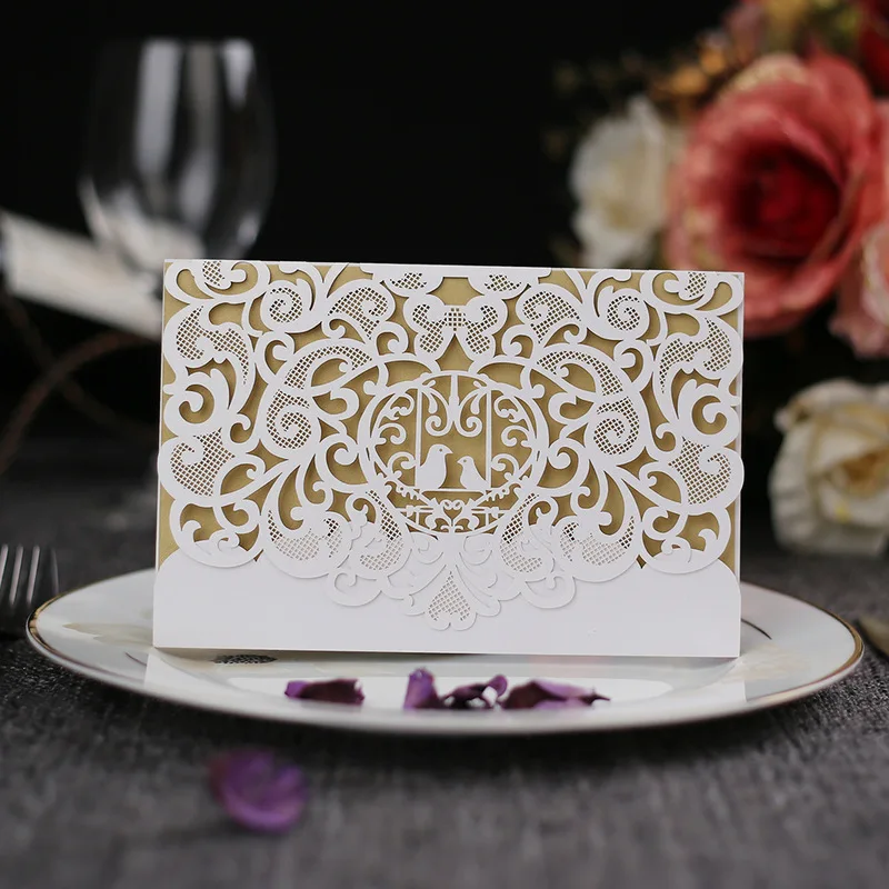 Elegant Laser Cut Wedding Invitation Cards Greeting Card Customize Business paper cards postcards wedding Free Printing
Elegant Laser Cut Wedding Invitation Cards Greeting Card Customize Business paper cards postcards wedding Free Printing