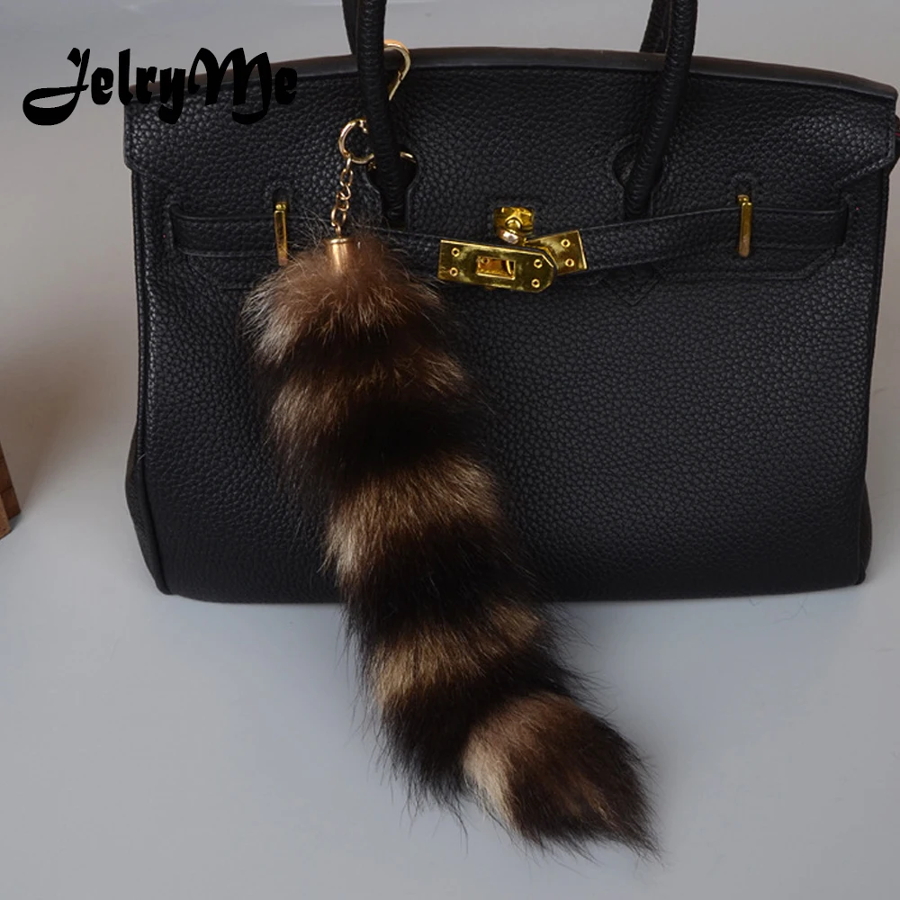 25CM Length Real Raccoon Fur Stripe Tail Keychain Charms Women Handbag Pendant Pompom Key Rings Car Styling Tassel Key Chians
25CM Length Real Raccoon Fur Stripe Tail Keychain Charms Women Handbag Pendant Pompom Key Rings Car Styling Tassel Key Chians