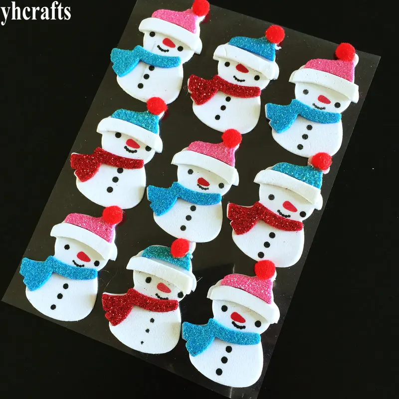 1Bag/Lot,3D glitter Christmas snowman foam stickers Xmas tree decoration Window wall Fridge stickers Gifts Favor Toys Craft OEM
1Bag/Lot,3D glitter Christmas snowman foam stickers Xmas tree decoration Window wall Fridge stickers Gifts Favor Toys Craft OEM