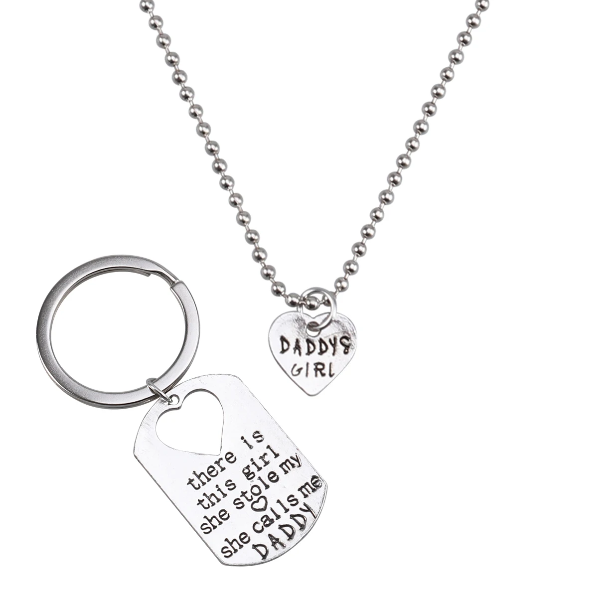 Father Daughter Keychain & Daddys Girl Necklace Set "There's This Girl Who Stole My Heart She Calls Me Daddy" Daddy Gifts
Father Daughter Keychain & Daddys Girl Necklace Set "There's This Girl Who Stole My Heart She Calls Me Daddy" Daddy Gifts