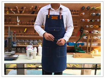 Aprons Denim Leather Simple Uniform Unisex Adult Jeans Aprons for Woman Men Western cafe Barber Bartender BBQ Chef Practical
Aprons Denim Leather Simple Uniform Unisex Adult Jeans Aprons for Woman Men Western cafe Barber Bartender BBQ Chef Practical
