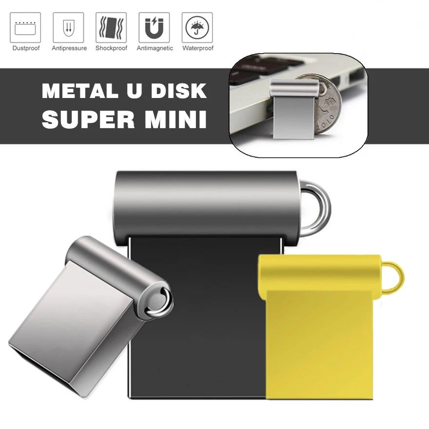 Super Mini Metal USB Flash Drive 64GB 32GB 16GB 8GB Pen Drive Portable Memory Stick Pendrive 8 16 32 64 GB Storage Flash Disk
Super Mini Metal USB Flash Drive 64GB 32GB 16GB 8GB Pen Drive Portable Memory Stick Pendrive 8 16 32 64 GB Storage Flash Disk