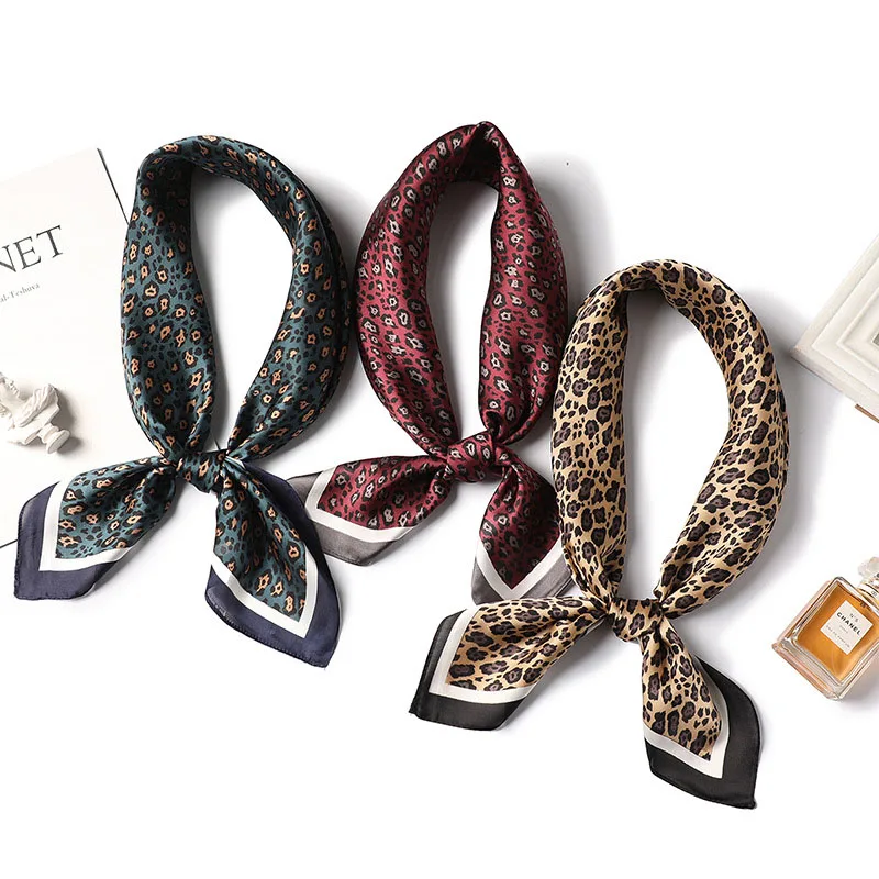 Women Silk Scarf Sexy Leopard Printed Satin Small Square bandana head Scarves fashion Multifunction Shawl Spring 70x70cm 060
Women Silk Scarf Sexy Leopard Printed Satin Small Square bandana head Scarves fashion Multifunction Shawl Spring 70x70cm 060