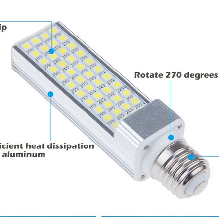 

LED Corn Bulb SMD 5050 LED Lamp 180 degeree AC85-265V 9W 12W 13W 15W 16W LED Lighting E27 G24 LED Horizontal Plug Lamp