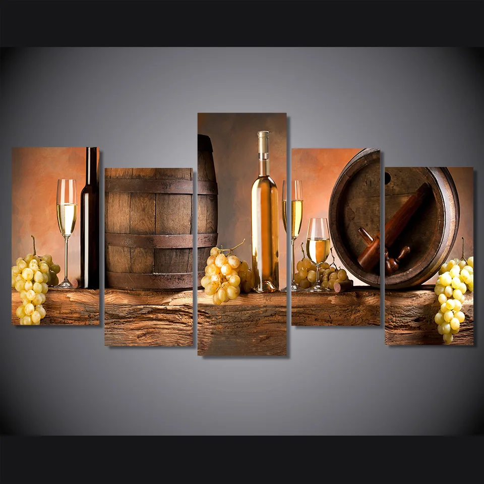HD Printed 5 piece canvas art grape red wine glasses Oak barrels painting on canvas wall pictures for living room Framed Art
HD Printed 5 piece canvas art grape red wine glasses Oak barrels painting on canvas wall pictures for living room Framed Art