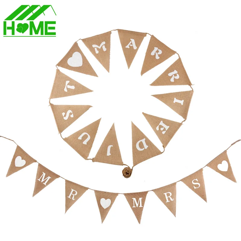 Mr & Mrs Just Married Wedding Party Flags Decoration Mariage Rustic Burlap Props Garland Decor Favors Decorations Flag Supplies
Mr & Mrs Just Married Wedding Party Flags Decoration Mariage Rustic Burlap Props Garland Decor Favors Decorations Flag Supplies