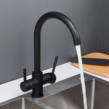 Black Kitchen Faucet with Direct Drink Tap Dual Spout Swivel Handheld Shower Kitchen Mixer Crane Hot Cold Kitchen Taps
Black Kitchen Faucet with Direct Drink Tap Dual Spout Swivel Handheld Shower Kitchen Mixer Crane Hot Cold Kitchen Taps