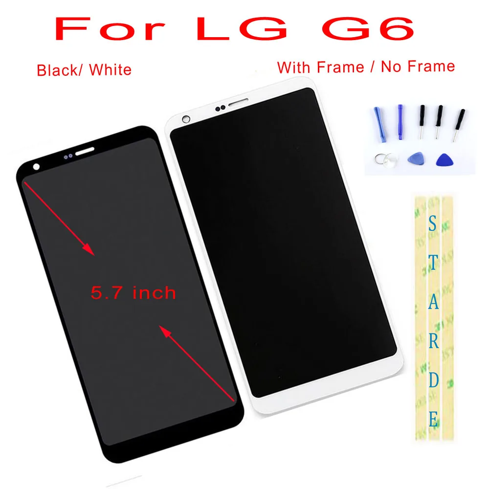 STARDE Replacement LCD For LG G6 LCD Display Touch Screen Digitizer Assembly Frame 5.7
STARDE Replacement LCD For LG G6 LCD Display Touch Screen Digitizer Assembly Frame 5.7