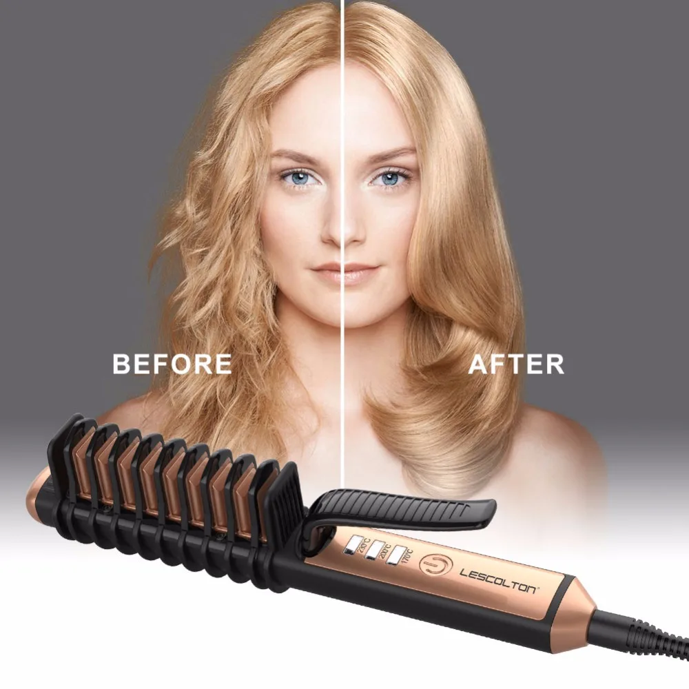 Lescolton Electric ceramic Straightening Irons Hair Brush Styling Tool electric negative ion brush fast Hair Straightener Brush
Lescolton Electric ceramic Straightening Irons Hair Brush Styling Tool electric negative ion brush fast Hair Straightener Brush