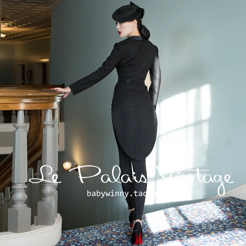 40- le palais vintage 50s black wool tuxedo coat plus size elegant jacket blazer feminino manga longa mujer pinup bandage jacket
40- le palais vintage 50s black wool tuxedo coat plus size elegant jacket blazer feminino manga longa mujer pinup bandage jacket