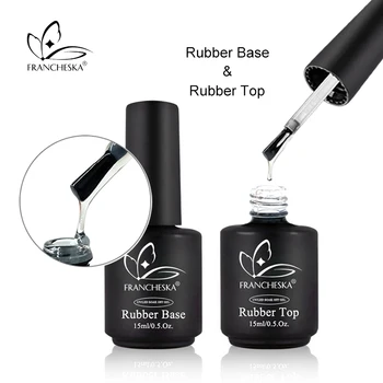 Francheska 15ml rubber top coat base coat UV LED base top gel soak off long lasting gel Lacquer
Francheska 15ml rubber top coat base coat UV LED base top gel soak off long lasting gel Lacquer