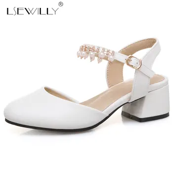 Lsewilly 2019 Summer Sandals Shoes Med Heels Ankle Strap Shoes Women Party Shoes Female Size 32-43 White Pink Sandals Shoes E587
Lsewilly 2019 Summer Sandals Shoes Med Heels Ankle Strap Shoes Women Party Shoes Female Size 32-43 White Pink Sandals Shoes E587
