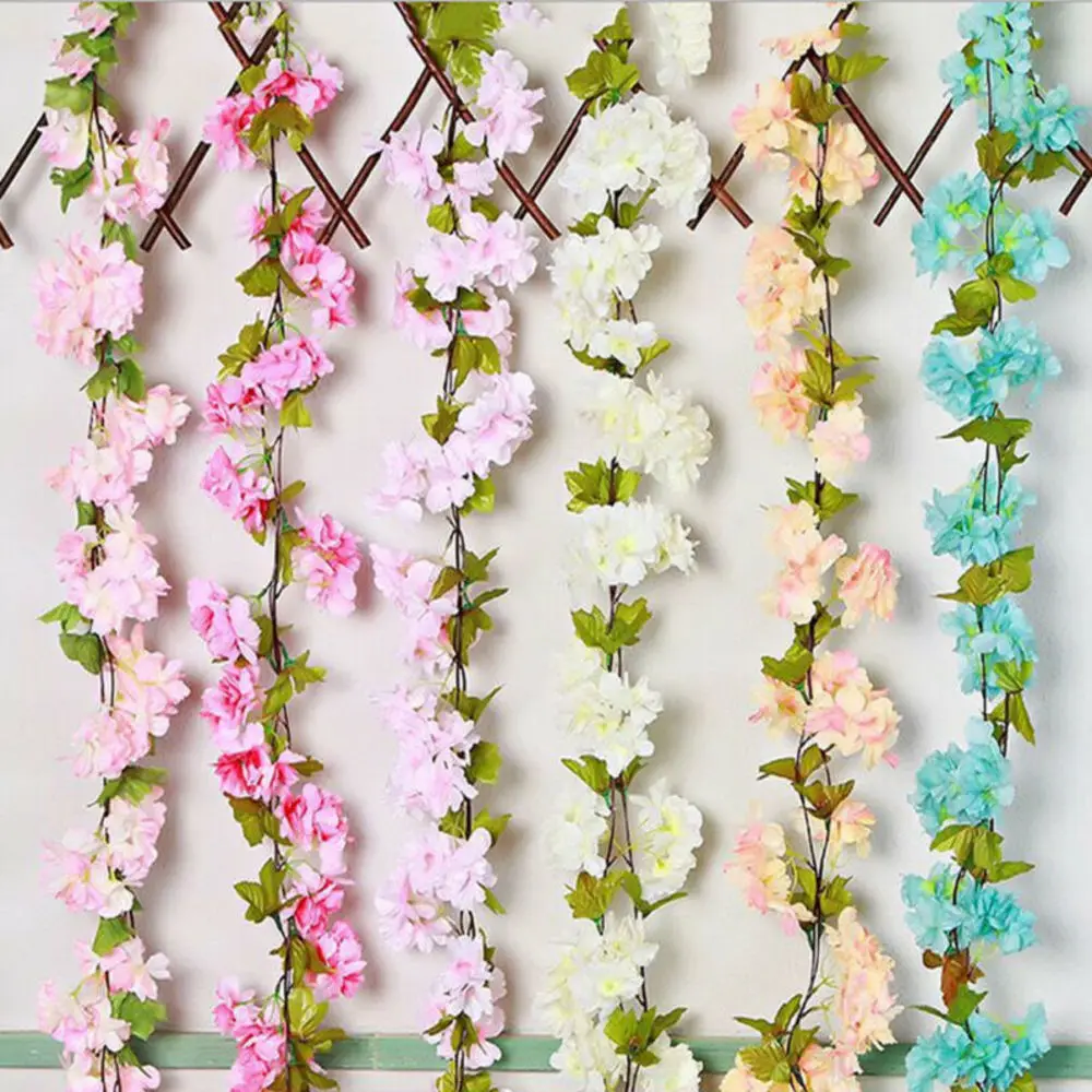 2m Hanging Wall Artificial Fake Cherry Sakura Flower Rattan String Decor Artificial Flower For Party Decorate Flower String
2m Hanging Wall Artificial Fake Cherry Sakura Flower Rattan String Decor Artificial Flower For Party Decorate Flower String