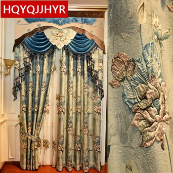 3 colors European luxury top Royal family 3D jacquard lotus shade villa curtains for living room windows Elegant bedroom curtain
3 colors European luxury top Royal family 3D jacquard lotus shade villa curtains for living room windows Elegant bedroom curtain