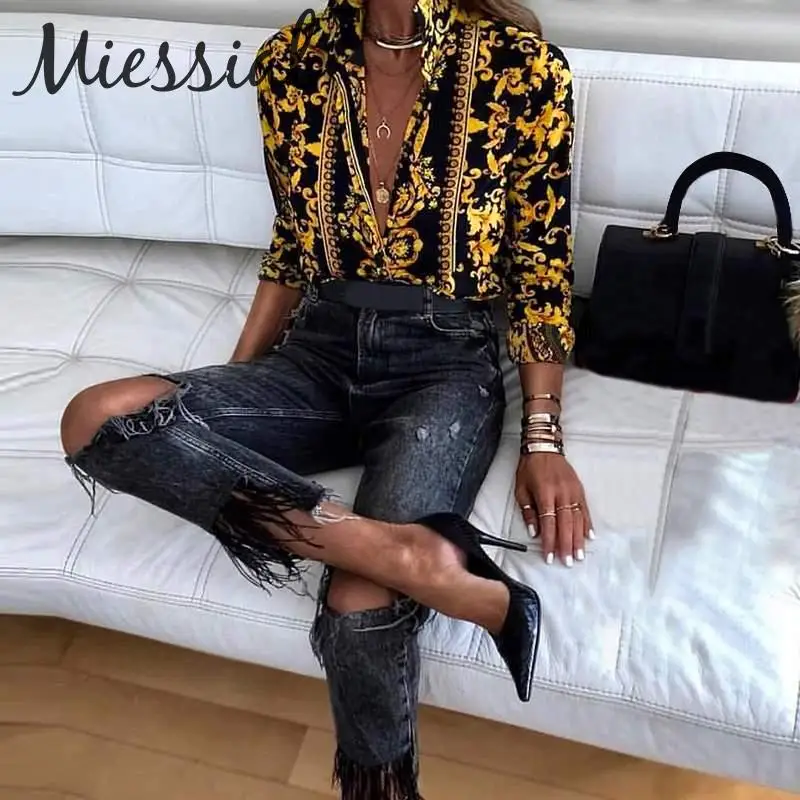 Miessial Sexy paisley print plus size shirt blouse Female winter long sleeve gold vintage blouse Women elegant causal top 5XL
Miessial Sexy paisley print plus size shirt blouse Female winter long sleeve gold vintage blouse Women elegant causal top 5XL