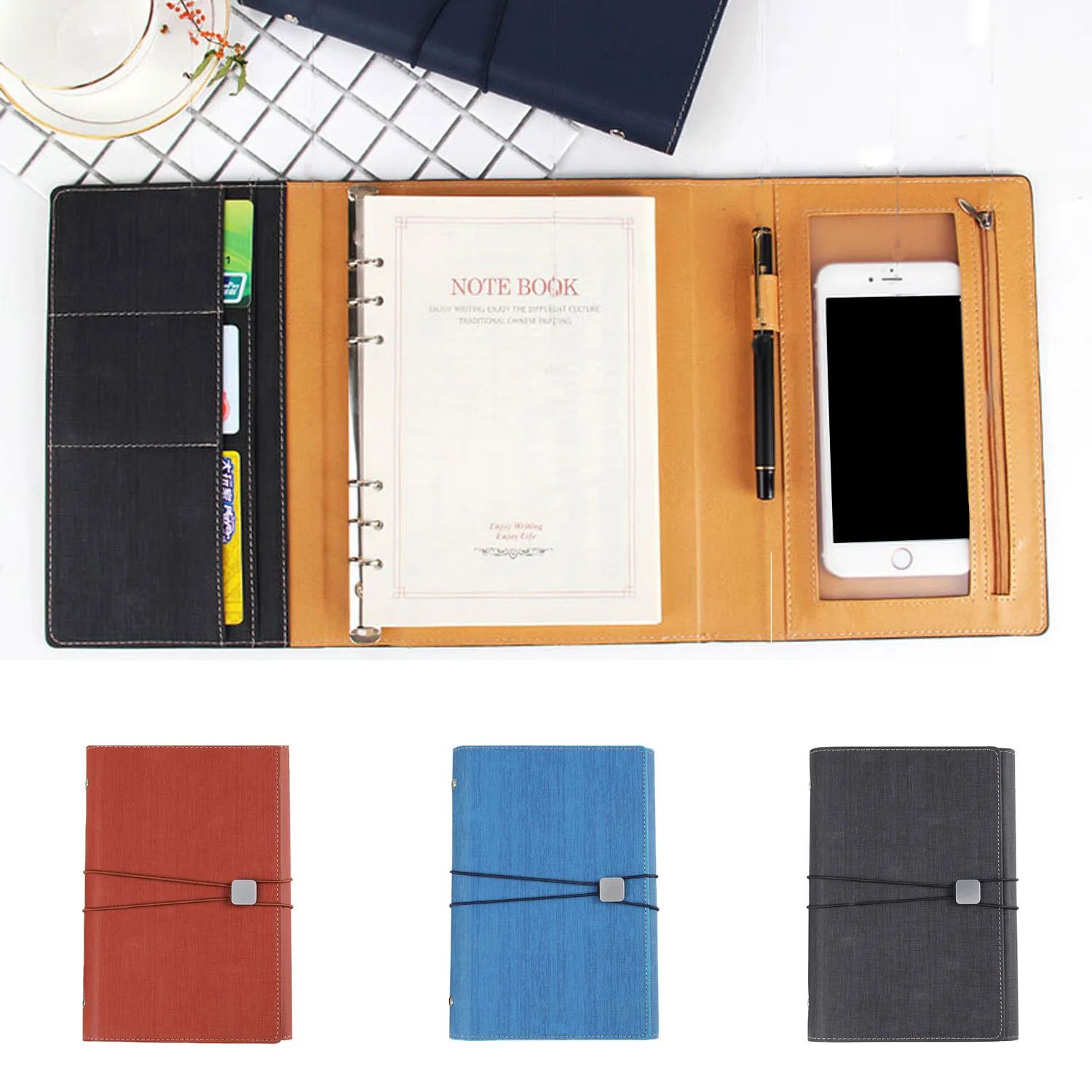 A5 Planner Notebook Personal Diary Organizer with Card Cash Slot Phone Pocket Office School Stationery 
A5 Planner Notebook Personal Diary Organizer with Card Cash Slot Phone Pocket Office School Stationery