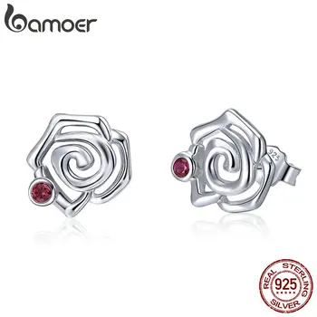 BAMOER Genuine 925 Sterling Silver Romantic Rose Flower Stud Earrings for Women Pink CZ Fine Sterling Silver Jewelry 2018 BSE006
BAMOER Genuine 925 Sterling Silver Romantic Rose Flower Stud Earrings for Women Pink CZ Fine Sterling Silver Jewelry 2018 BSE006