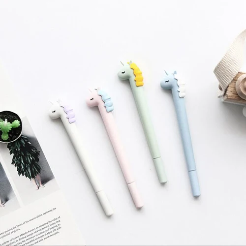 Фото 4 шт./лот Единорог гель для дизайна чернильные ручки милые канцелярские | Гелевые ручки (32915098143)