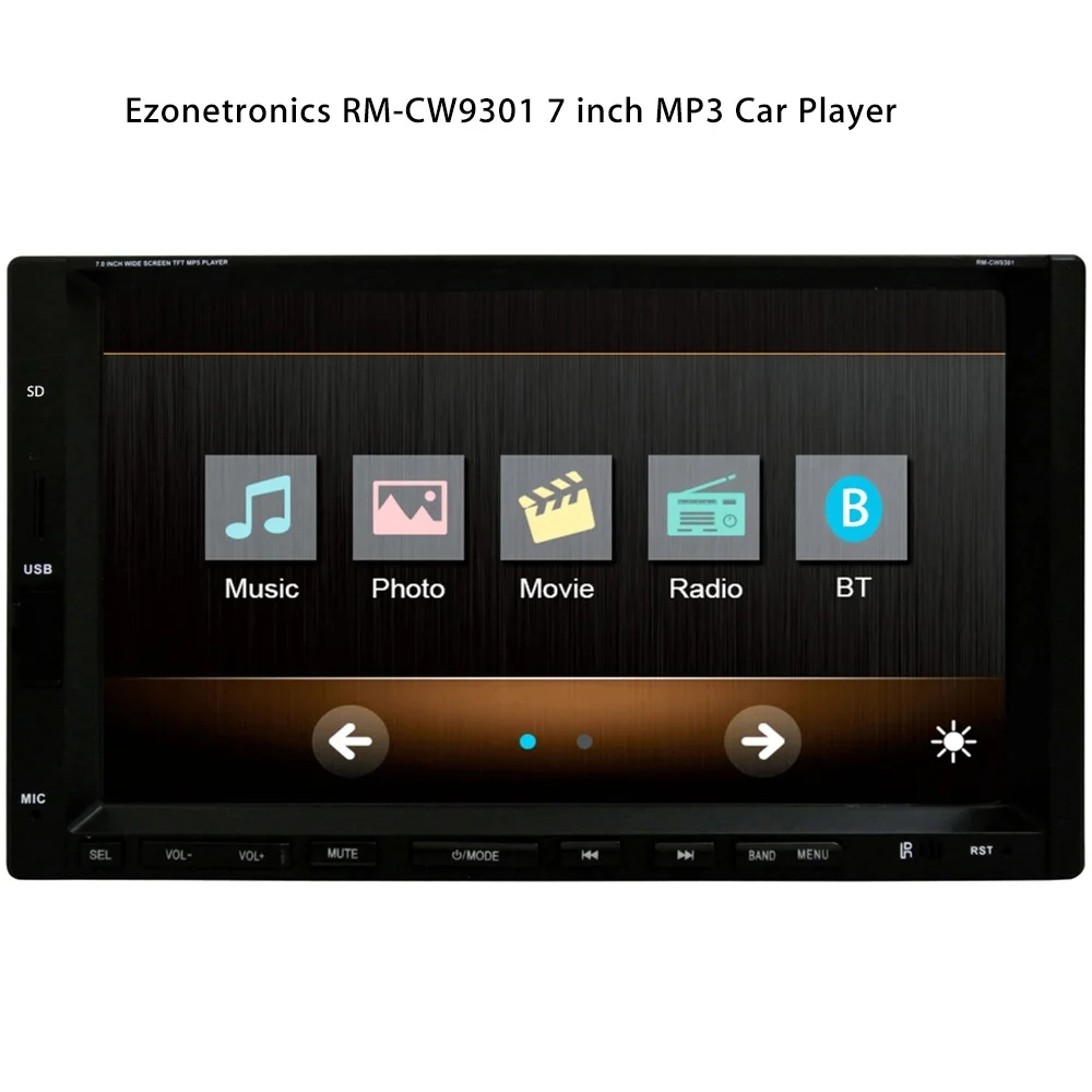 

Ezonetronics RM - CW 9301 7 inch 2Din Car MP3 MP4 MP5 Player Touch-screen Bluetooth IR Remote Control Steering Wheel Control