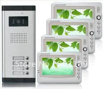 XinSiLu NEW 7"color video door phone/doorphone /intercom system for 4-apartments 1 to 4
XinSiLu NEW 7"color video door phone/doorphone /intercom system for 4-apartments 1 to 4