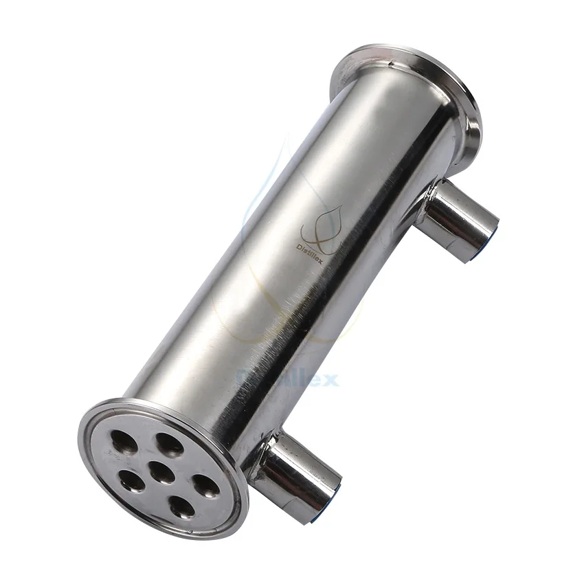 2 "OD64mm Dephlegmator Reflux конденсатор дистиллятора. 200 мм санитарная сталь 304|Фитинги для