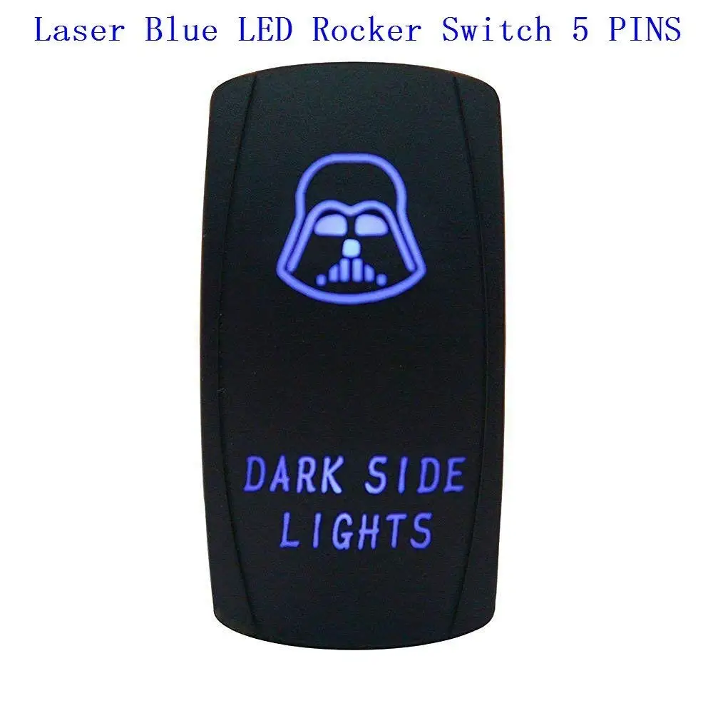 50 шт./лот 12В 20А ВКЛ-ВЫКЛ темные боковые огни клавишный тумблер лазерный синий