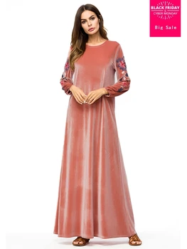 Winter Muslim Adult flowers embroidery velvet Muslim abaya dress Robes Arab Malaysia Ramadan muslim Worship Service abaya Wq323
Winter Muslim Adult flowers embroidery velvet Muslim abaya dress Robes Arab Malaysia Ramadan muslim Worship Service abaya Wq323