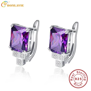 BONLAVIE Purple Piercing Earrings Clip Design Women Amethyst Stone Ear Studs 100% Silver 925 Bridal Wedding Party Fine Jewelry
BONLAVIE Purple Piercing Earrings Clip Design Women Amethyst Stone Ear Studs 100% Silver 925 Bridal Wedding Party Fine Jewelry