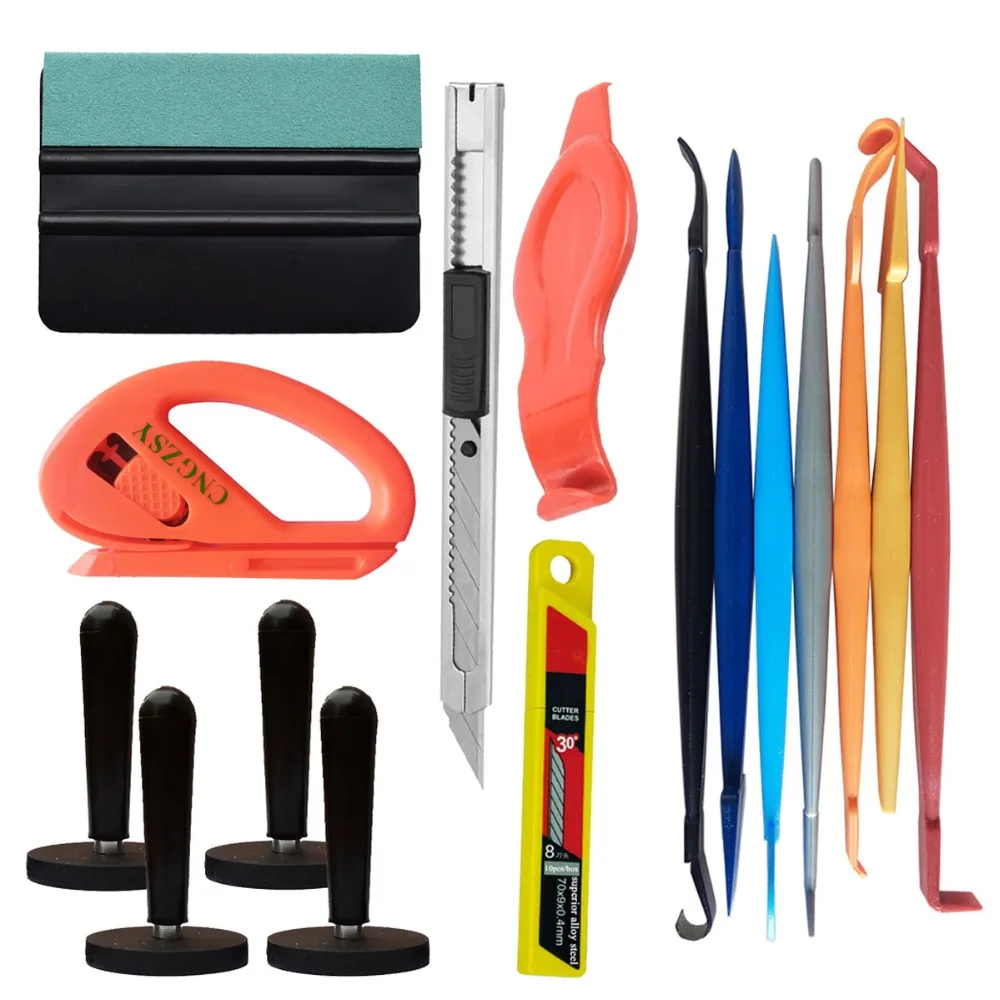 Vehicle Vinyl Wrap Film Sticker Installation Kit Foil Cutter Knife Magnetic Squeegee Car Suede Edge Scraper Auto Accessories K98
Vehicle Vinyl Wrap Film Sticker Installation Kit Foil Cutter Knife Magnetic Squeegee Car Suede Edge Scraper Auto Accessories K98